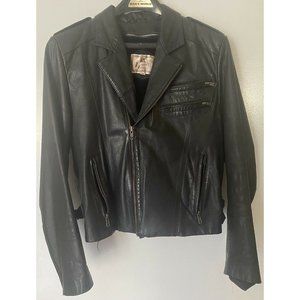 Florence Tanners Womens Vintage 90’s Leather Jacket Sz 36 Small Bomber Style